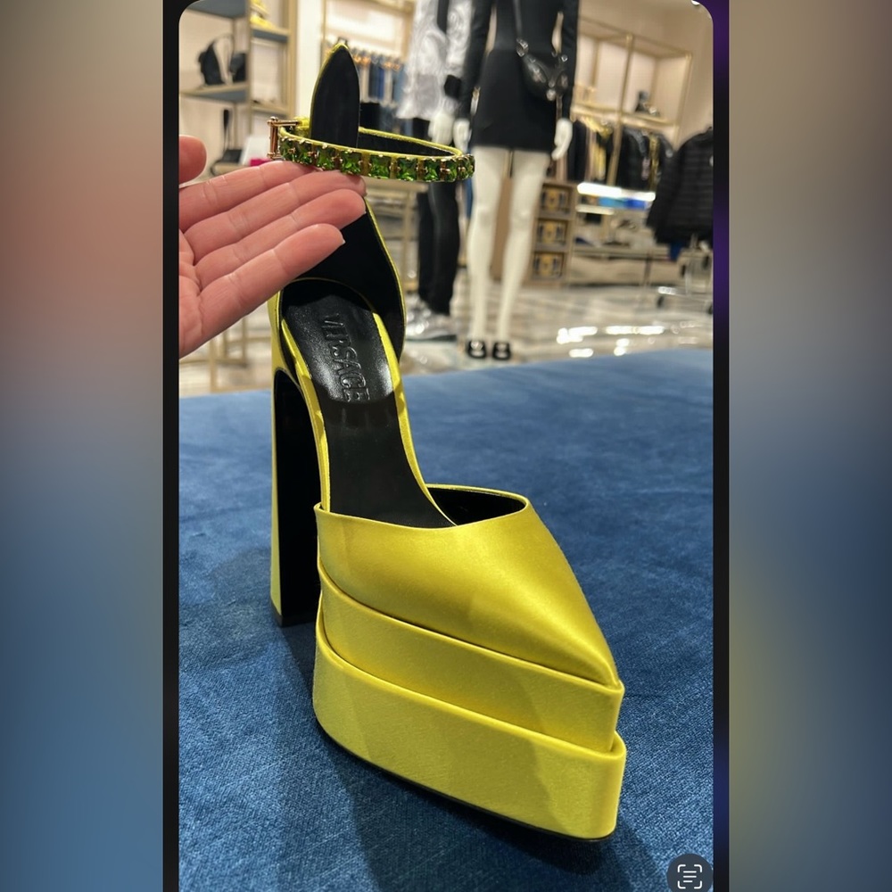 Versace platform pointy heels